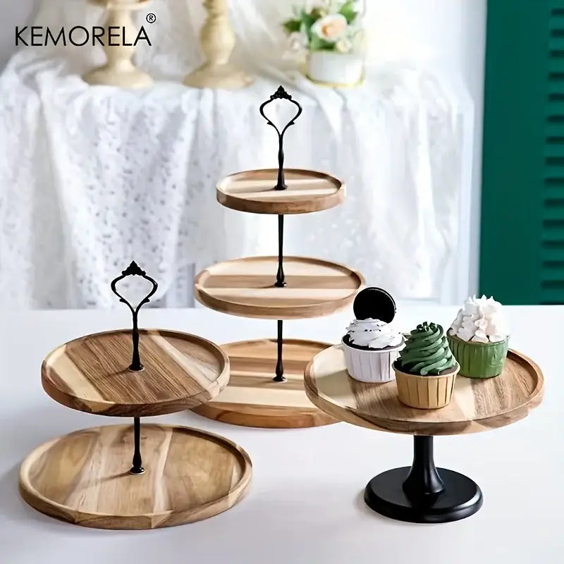 Double-Layer or Three-Layer Dried Fruit Tray - Elegant Serving Dish for Desserts and Snacks