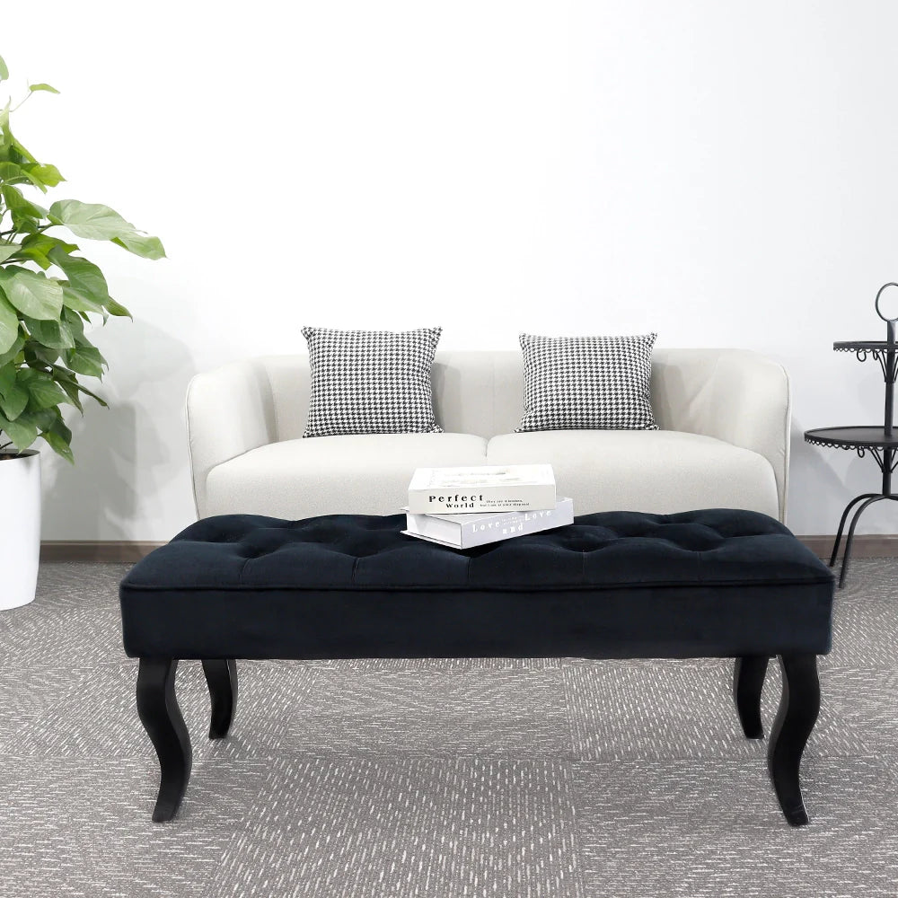 Dutch Velvet Ottoman Bench