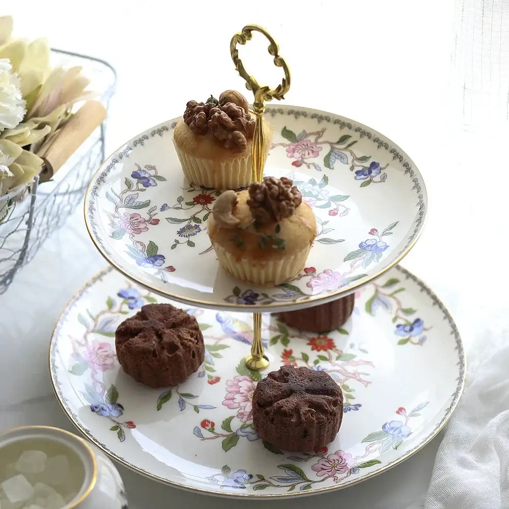 DecorBites™ Coffee & Tea Set: Cup, Saucer, Pot, Milk, Sugar, Plate, Tray, Teaware