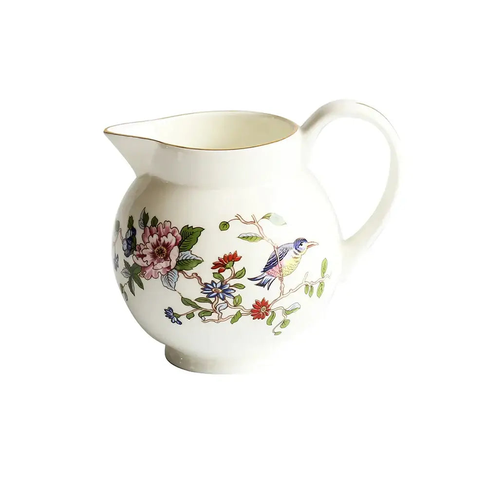 DecorBites™ Coffee & Tea Set: Cup, Saucer, Pot, Milk, Sugar, Plate, Tray, Teaware