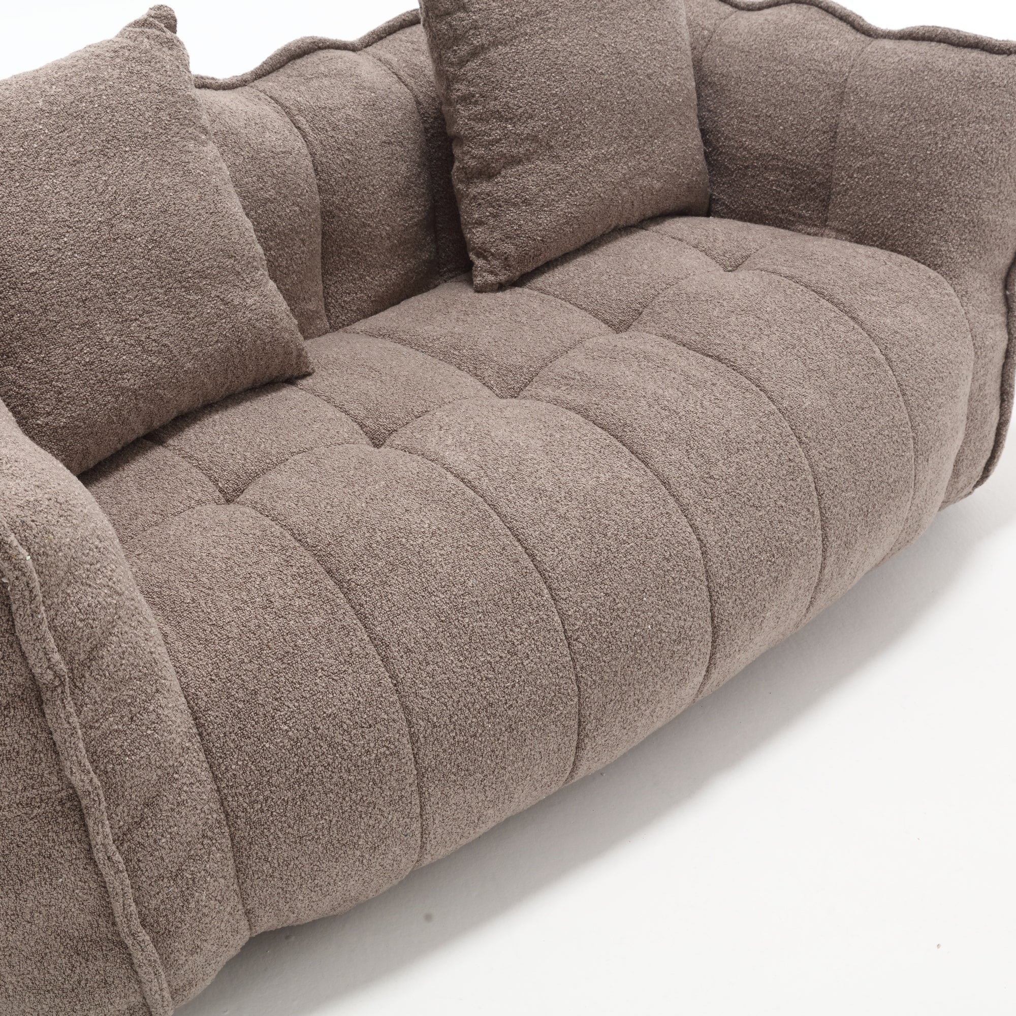 Cozy Beanbag Chair with High Resilience Foam Core in Gray