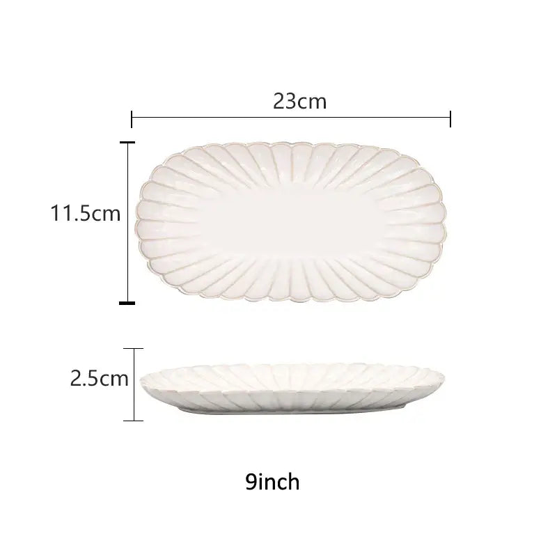 DecorBites™ Ceramic White Glaze Dinnerware Set