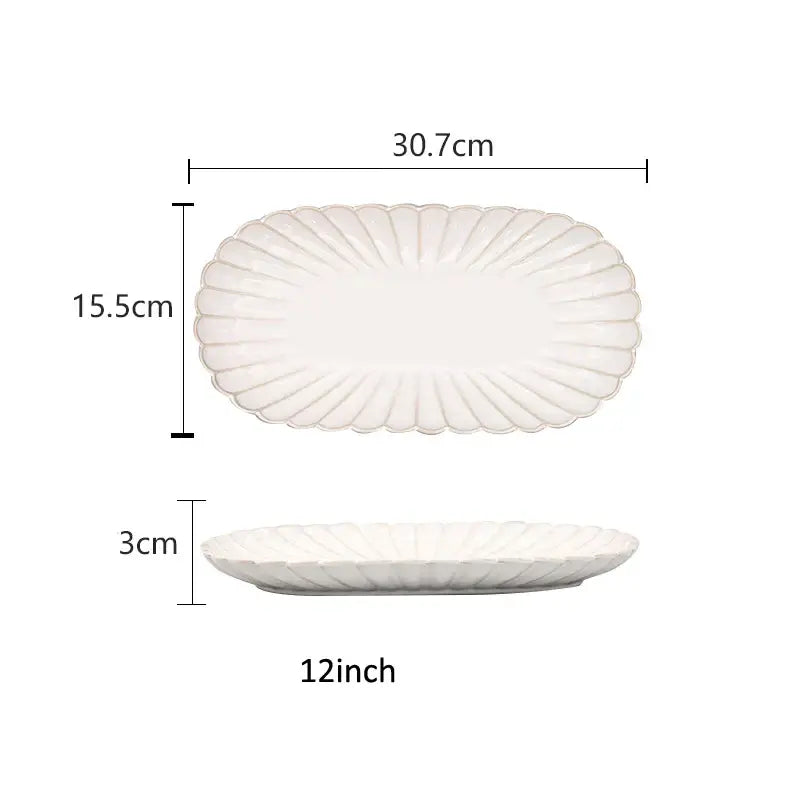DecorBites™ Ceramic White Glaze Dinnerware Set