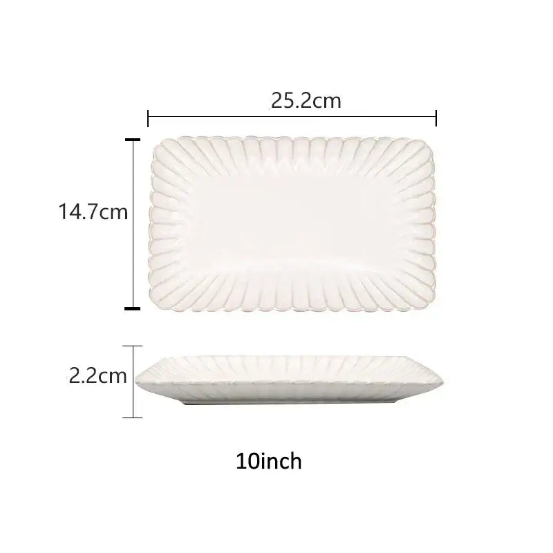 DecorBites™ Ceramic White Glaze Dinnerware Set