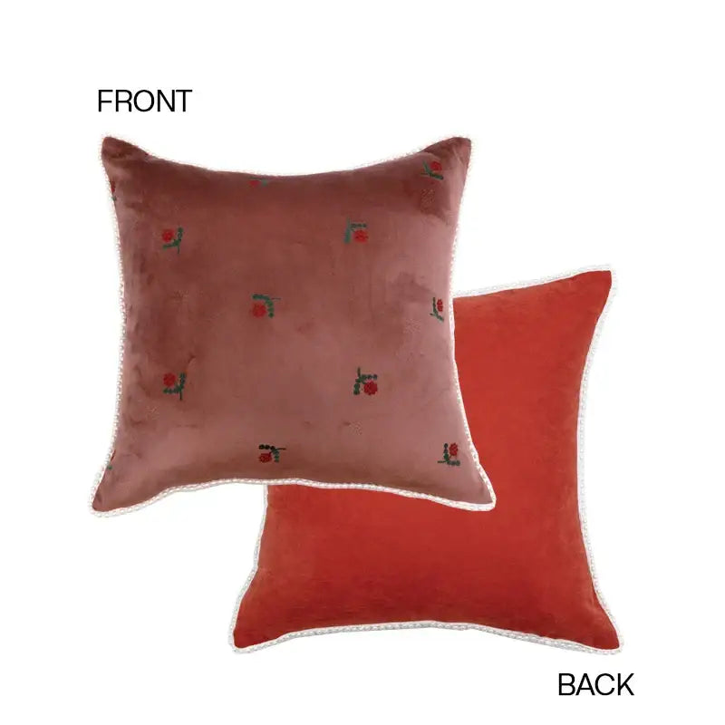 DecorBites™ Contessa Camellia Throw Pillow Cover: French Retro 3D Floral Jacquard Cushion Case