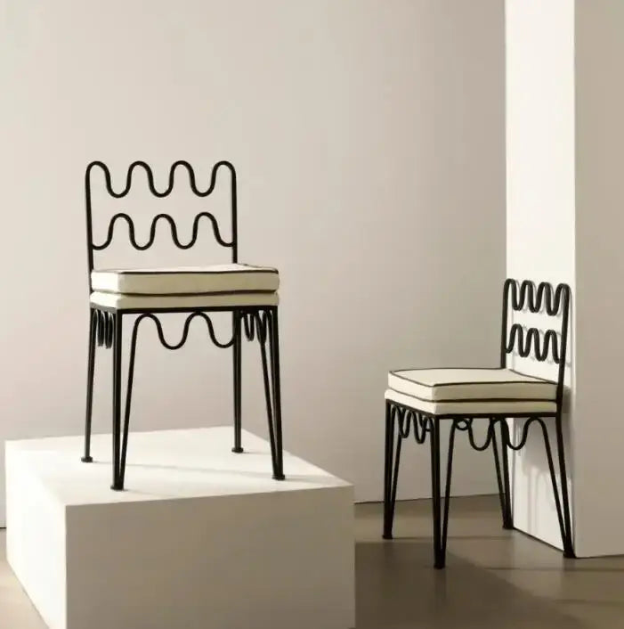 DecorBites™ French Retro Wave Dining Table and Chair Set