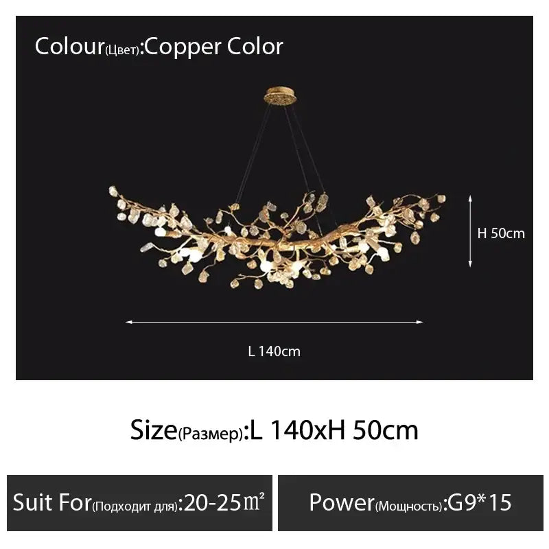 DecorBites™ Crystal Branch Ceiling Chandelier