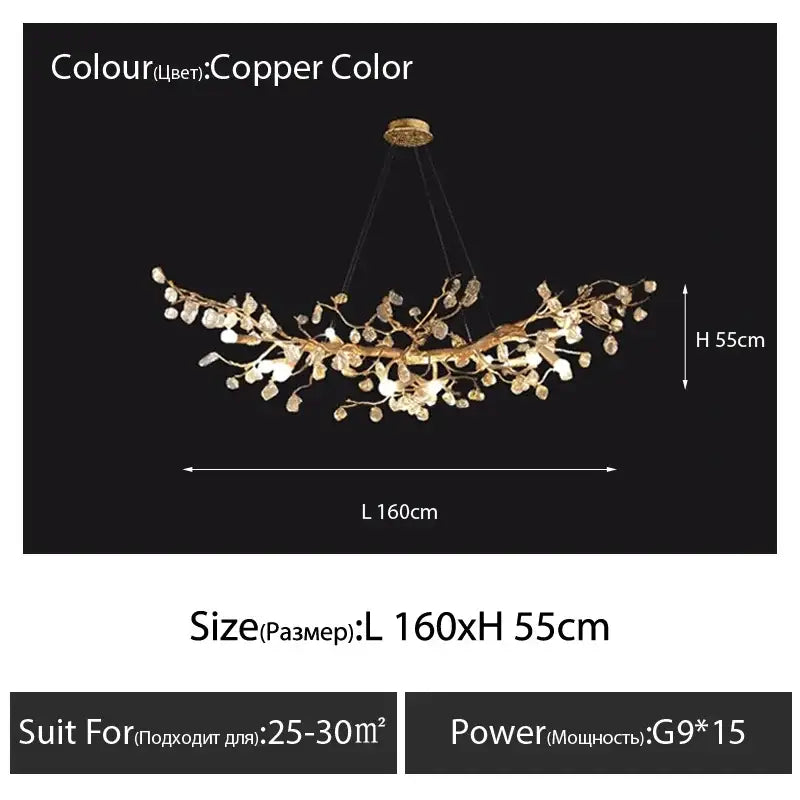 DecorBites™ Crystal Branch Ceiling Chandelier