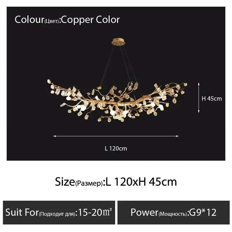 DecorBites™ Crystal Branch Ceiling Chandelier