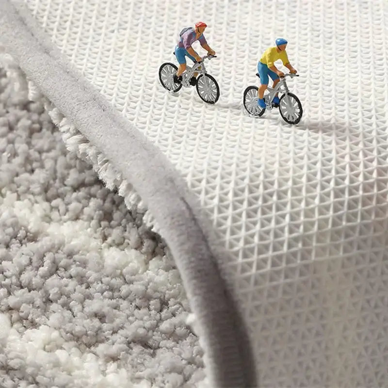 DecorBites™ Geometric Flocked Bath Mat Thicken Super Absorbent Anti-slip Bathroom Rug.