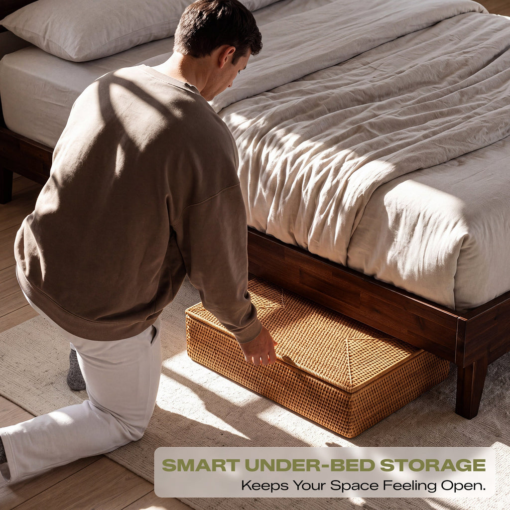 Acacia Solid Wood Bed Frame - Aurora Style for a Stylish Bedroom