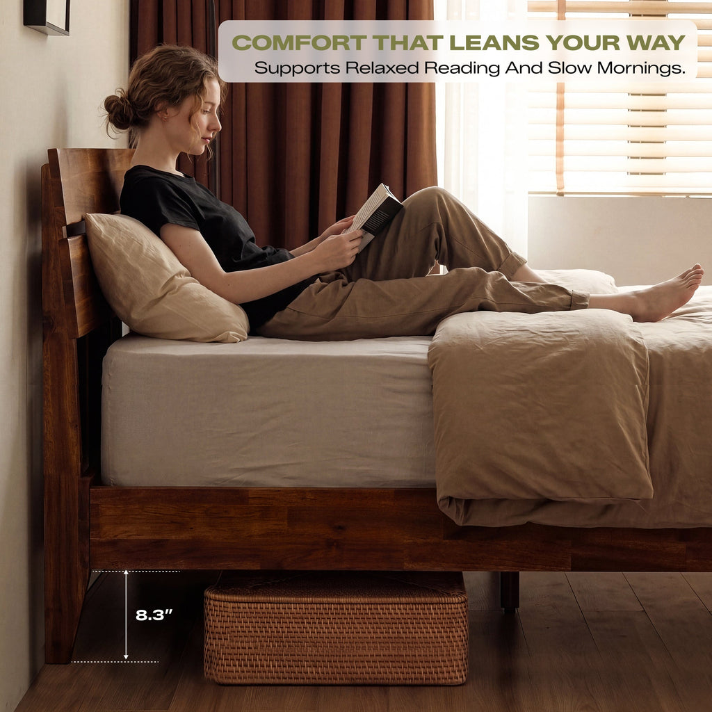 Acacia Solid Wood Bed Frame - Aurora Style for a Stylish Bedroom