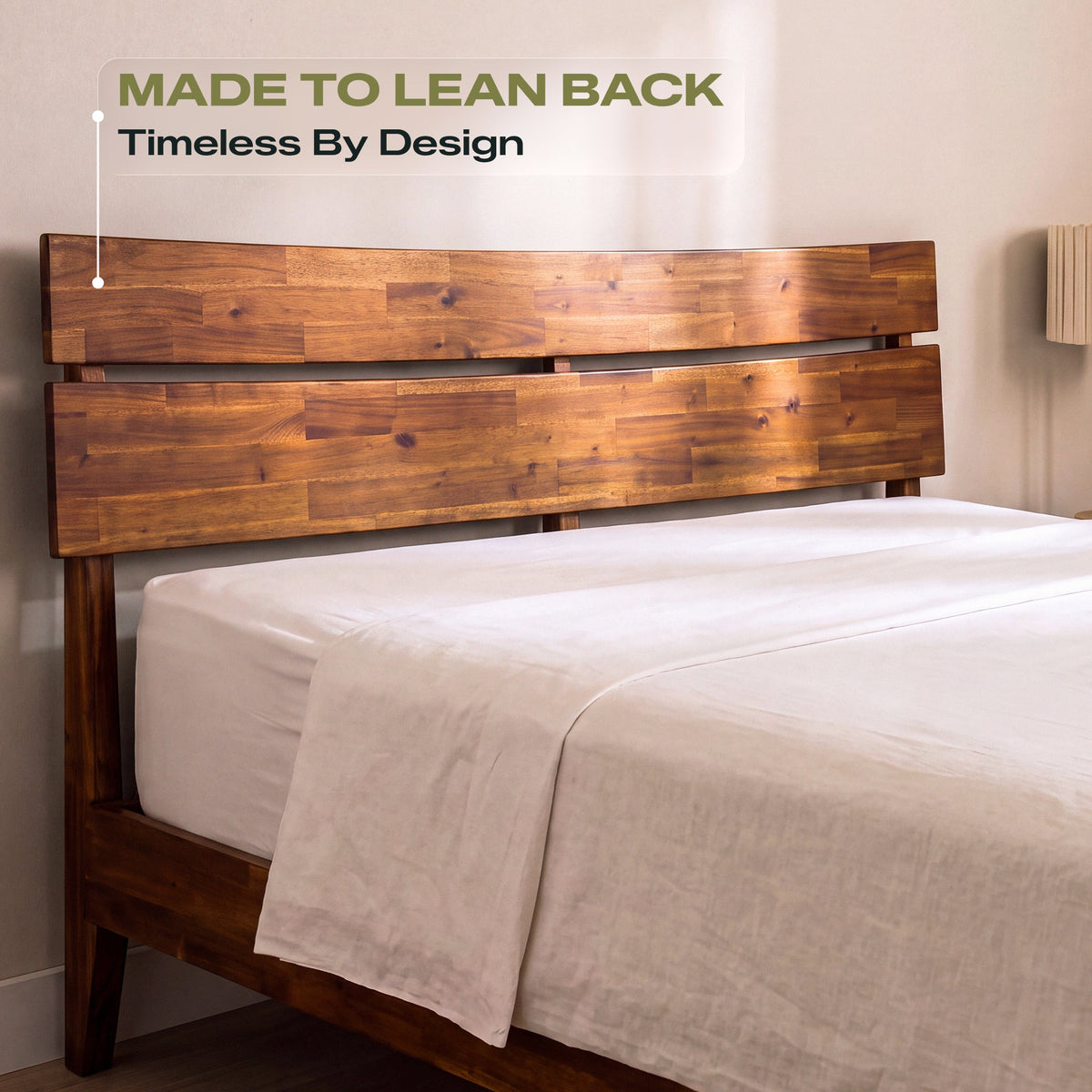 Acacia Solid Wood Bed Frame - Aurora Style for a Stylish Bedroom