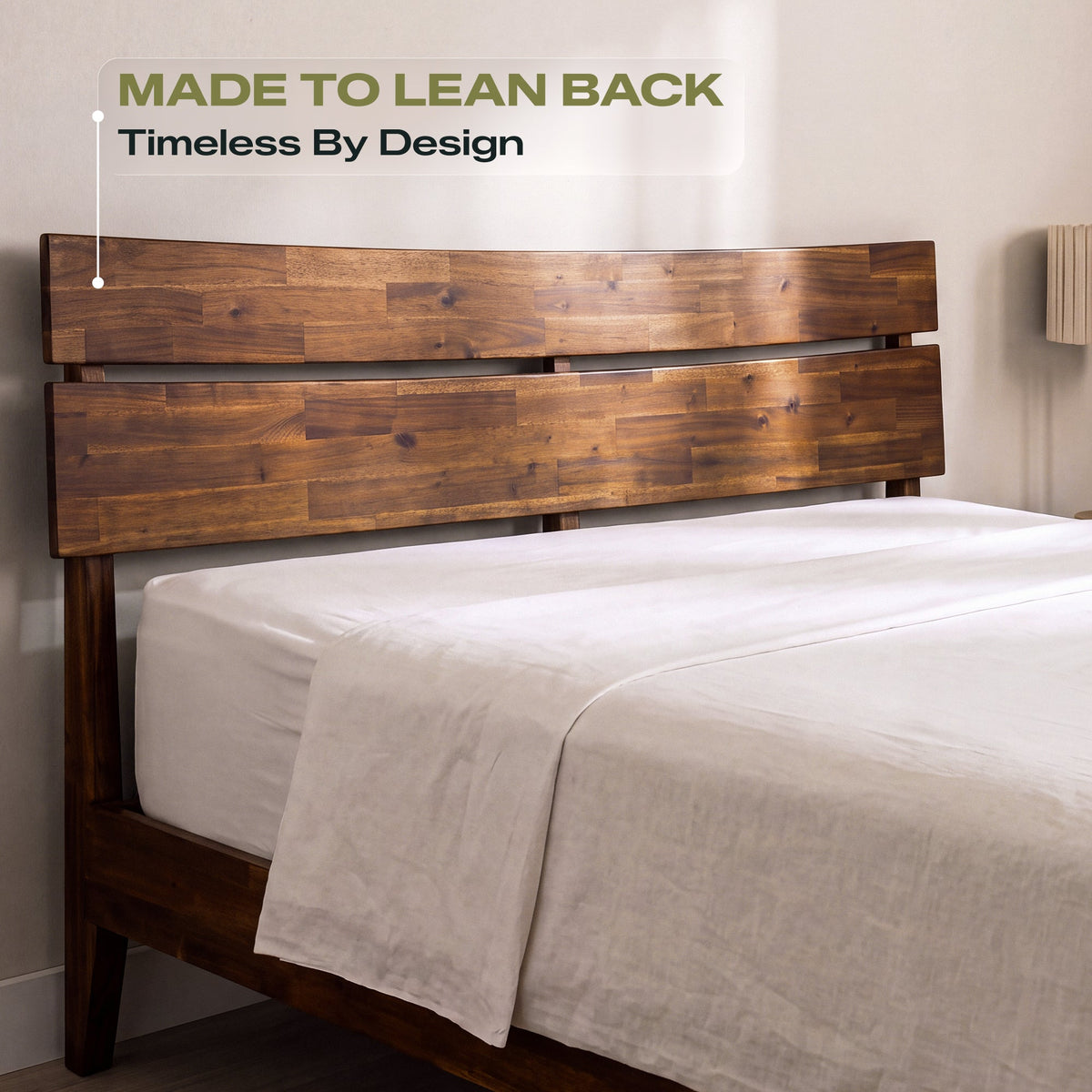 Acacia Solid Wood Bed Frame - Aurora Style for a Stylish Bedroom