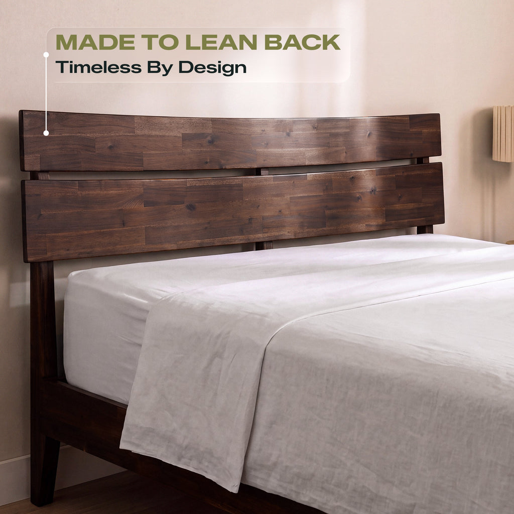 Acacia Solid Wood Bed Frame - Aurora Style for a Stylish Bedroom