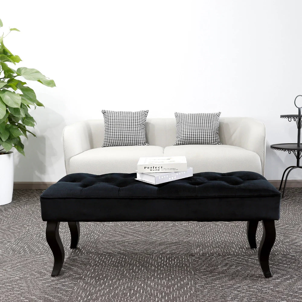 Dutch Velvet Ottoman Bench
