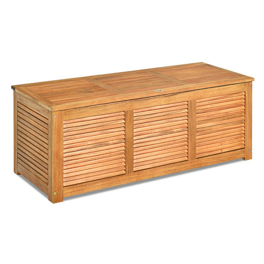 Acacia Wood Storage Bench Box for Patio Garden Deck