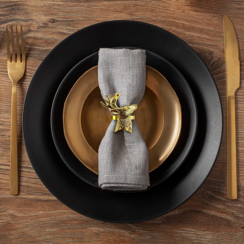 Gold Deer Decorative Napkin Rings